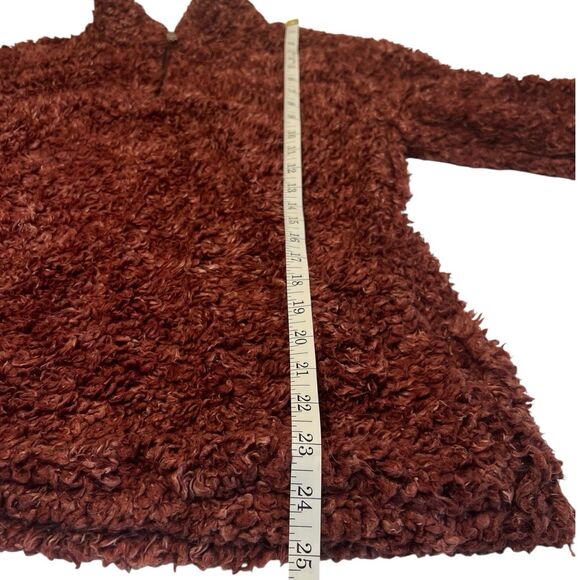Weatherproof Vintage Sherpa Pullover 1/4 Zip Fleece Jacket Medium Maroon Cozy - Picture 5 of 13